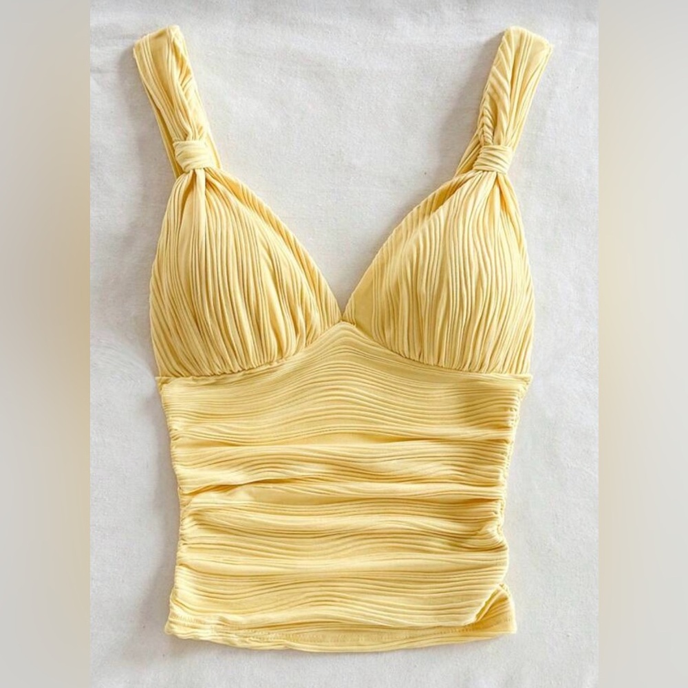 Yellow Ruched Top